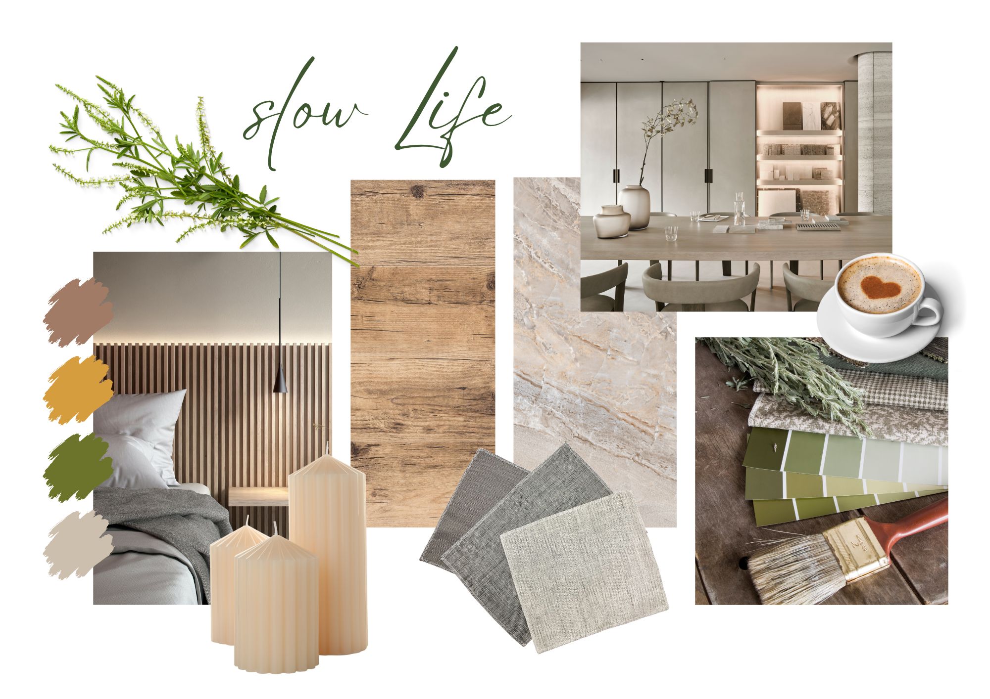 Mood board tendance Slow Life décoration